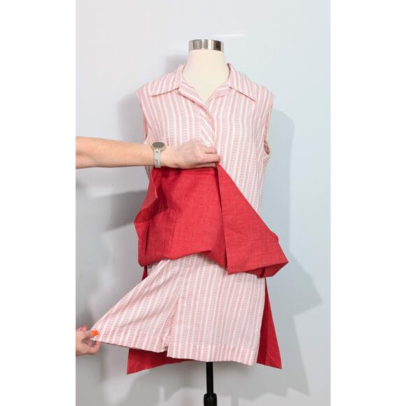 Country Miss Red/White 60s Romper - Picture 5 of 8